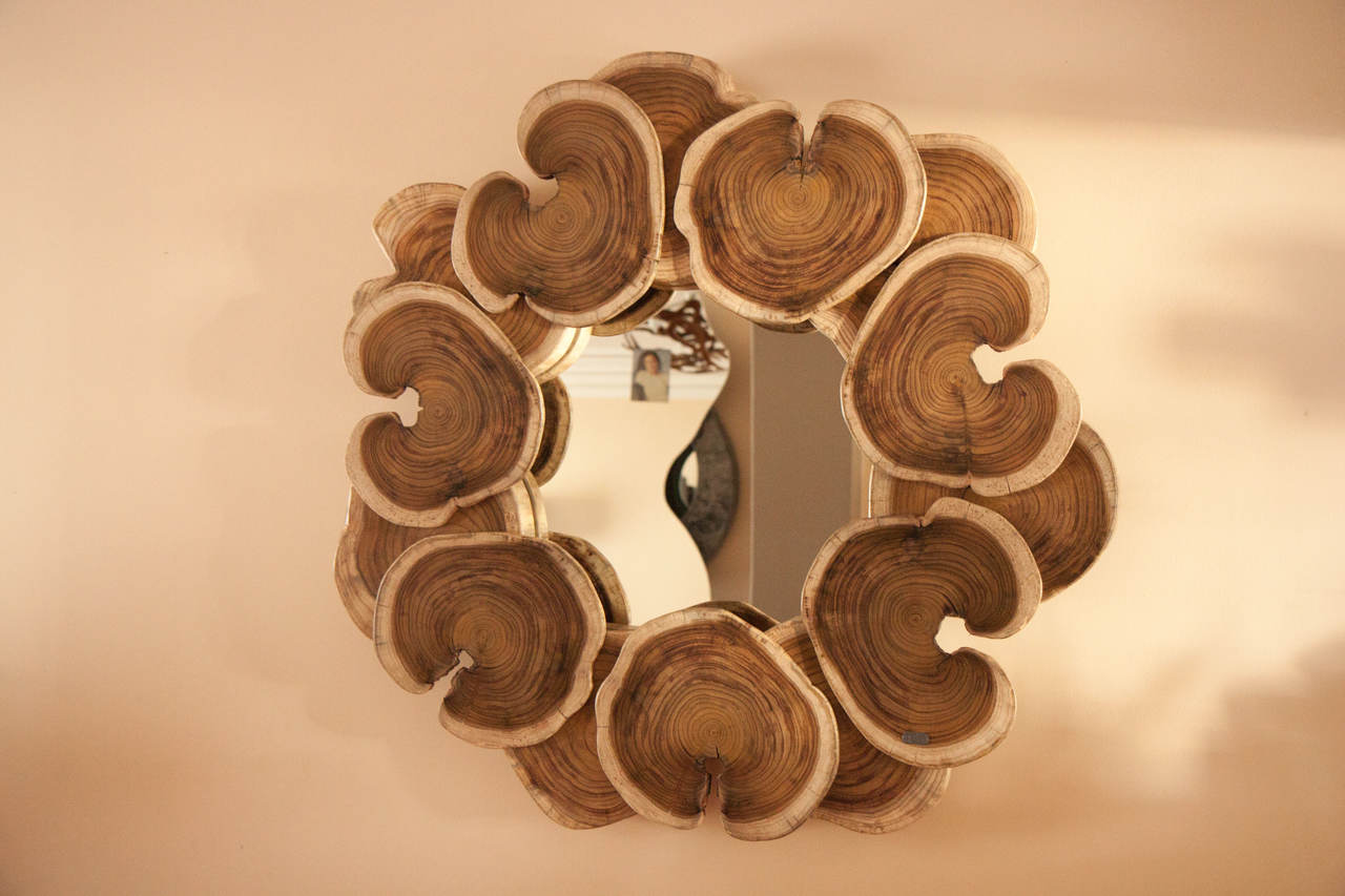 Wood Mirror | bromeliaII